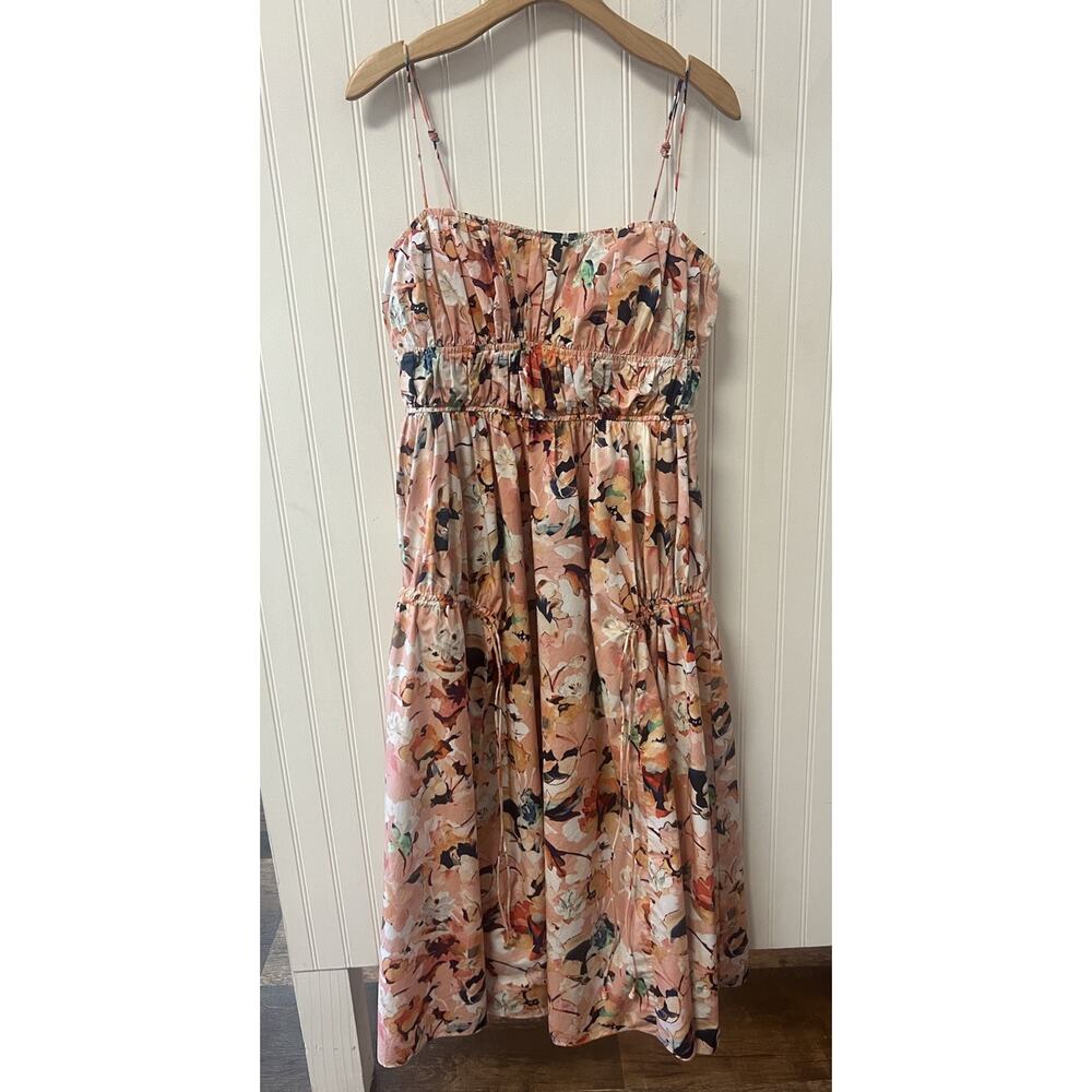 Ulla Johnson Vidri Floral Tiered Cotton Dress Camellia Size 10 Medium - Picture 9 of 14